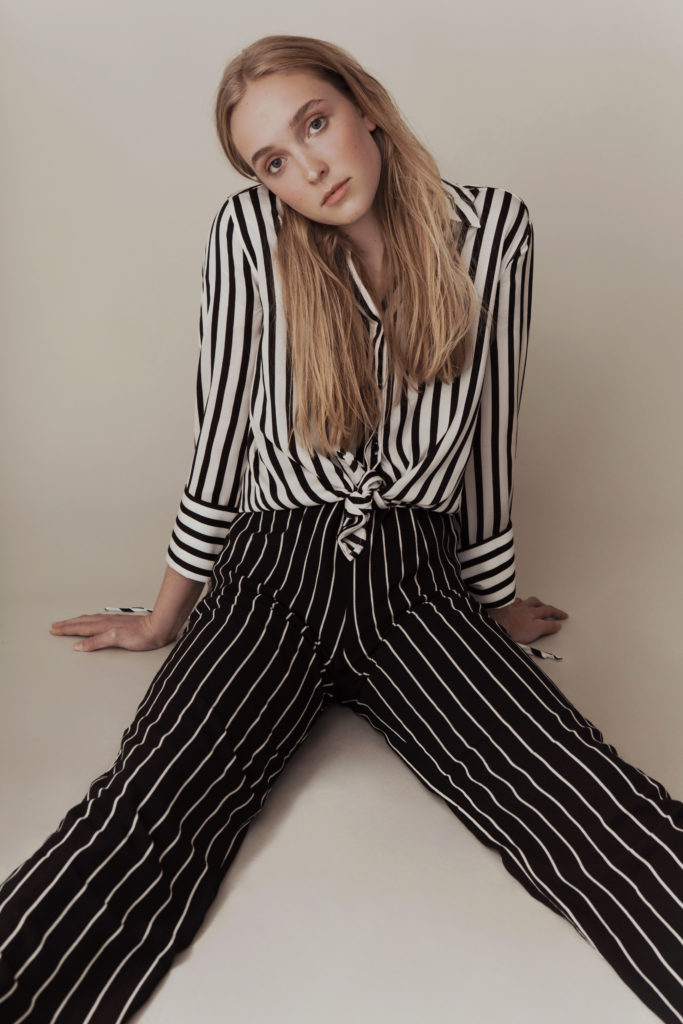 Helene Hart Stripes outfit test shoot